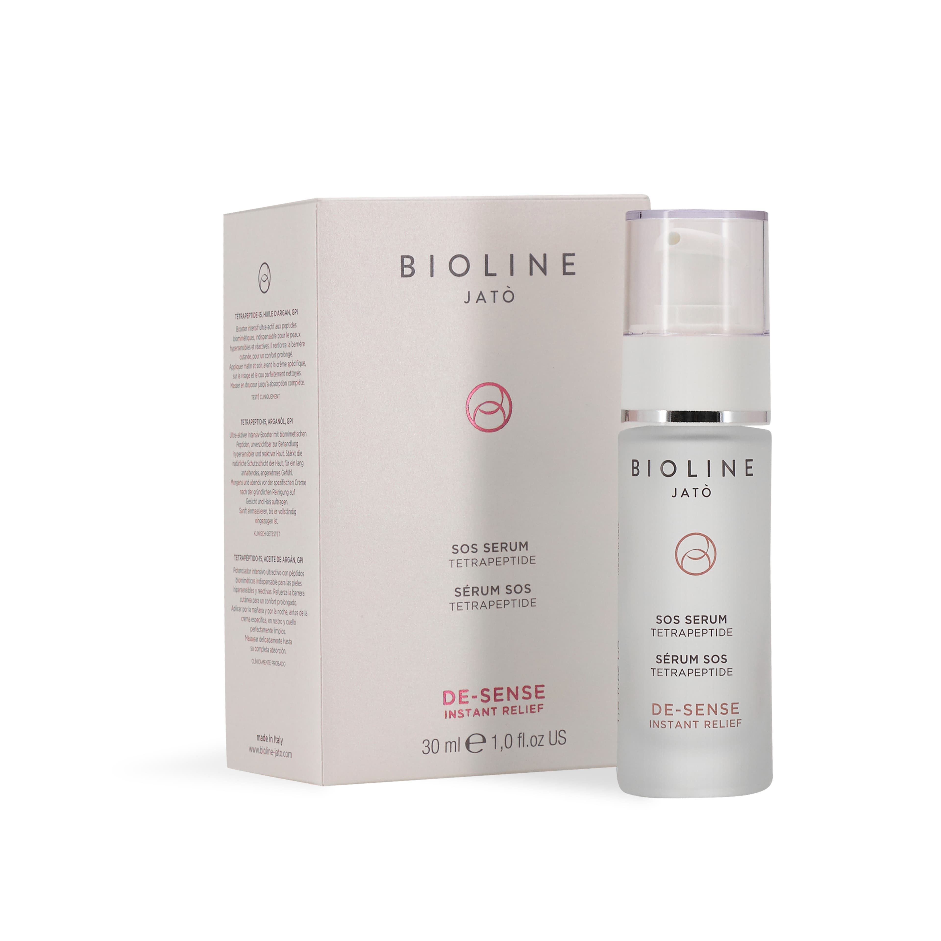 SOS-СЫВОРОТКА МГНОВЕННОГО ДЕЙСТВИЯ С ПЕПТИДАМИ INSTANT RELIEF SOS SERUM TETRAPEPTIDE DE-SENSE 30 мл